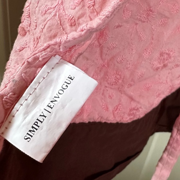 LAST CHANCE! Pink and brown apron - ruffle, pocket - 100% cotton - Picture 7 of 14